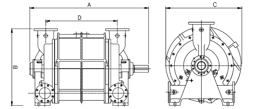 Drawing Liquid Ring Vacuum Pump